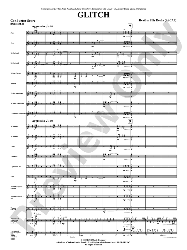Glitch - Concert Band Conductor Score & Parts(Digital Download)