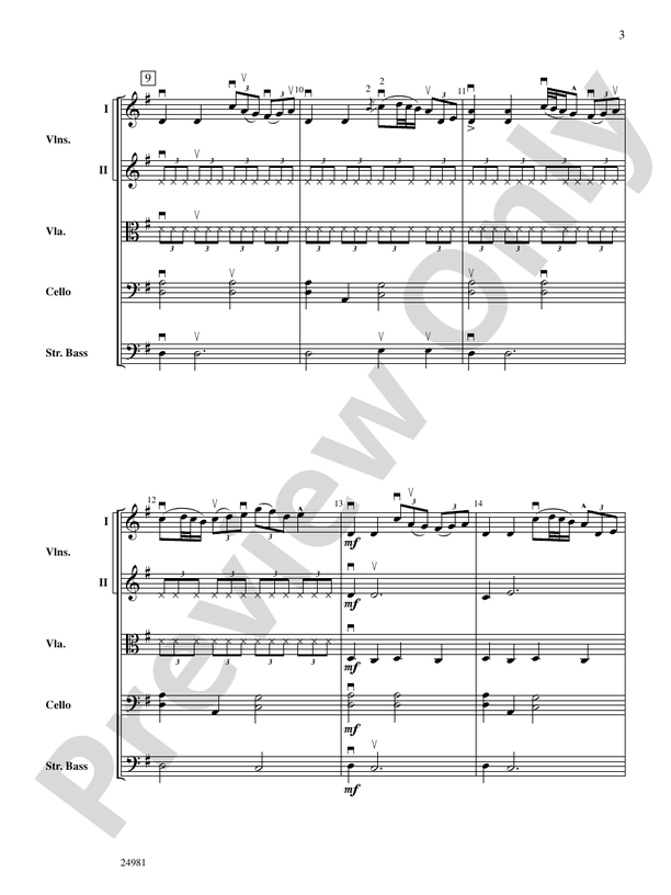 Midnight's Celtic Run – String Orchestra Conductor Score & Parts (Digital Download)