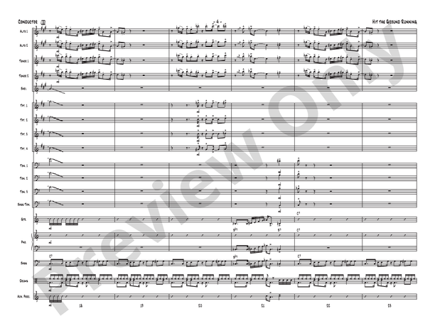 Hit the Ground Running - Jazz Ensemble Conductor Score & Parts(Digital Download)