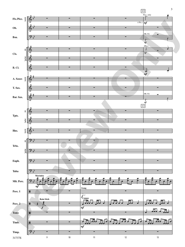 Legends of the Yucatan - Concert Band Conductor Score & Parts (Digital Download)