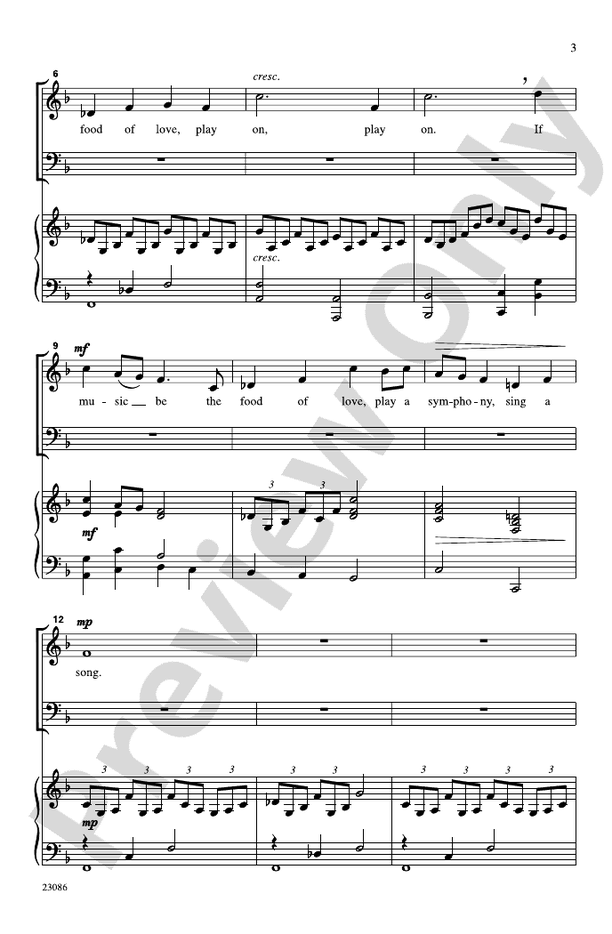 If Music Be the Food of Love - Andy Beck – SATB Choral Octavo (Digital Download)