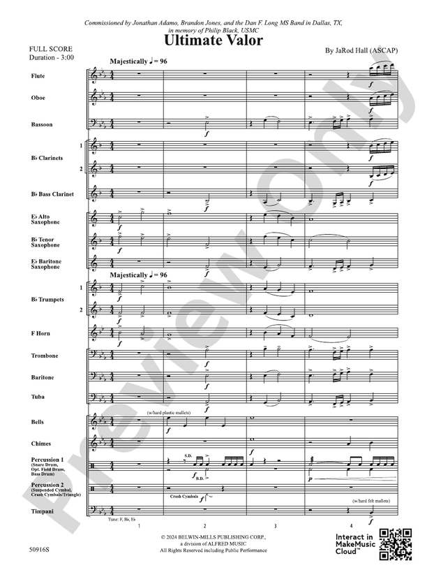 Ultimate Valor – Concert Band Conductor Score & Parts (Digital Download)