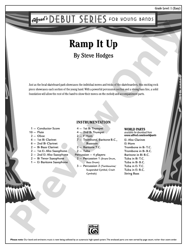 Ramp It Up - Concert Band Conductor Score & Parts (Digital Download)
