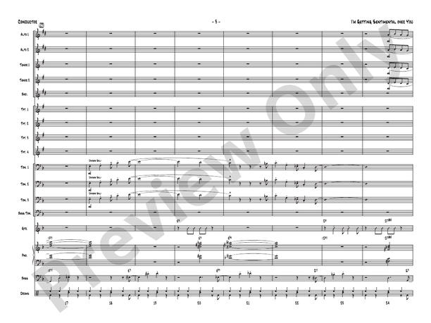 I'm Getting Sentimental over You - Jazz Ensemble Conductor Score & Parts (Digital Download)