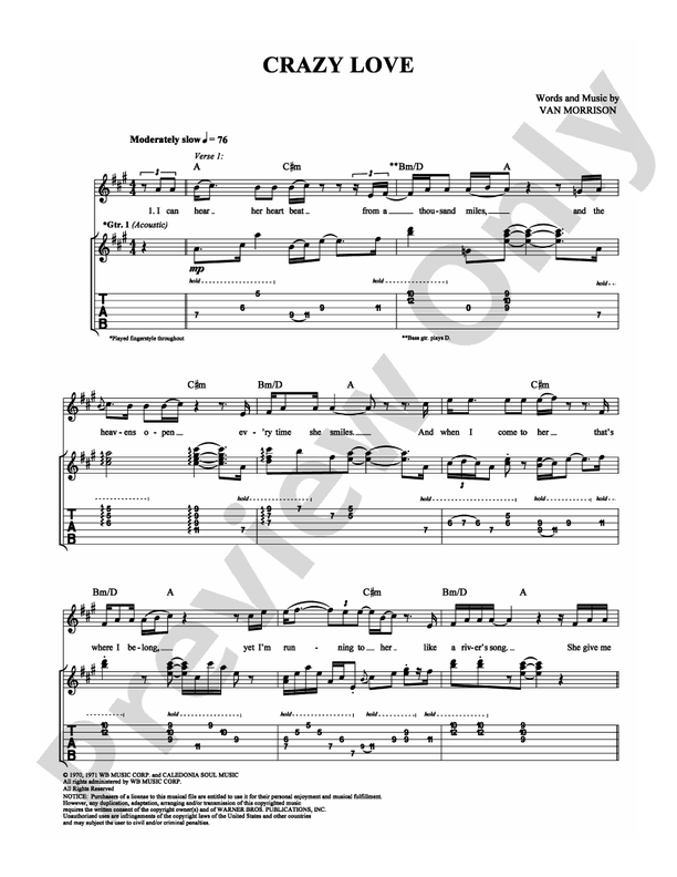 Crazy Love - Guitar TAB (Digital Download)