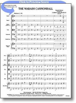 The Wabash Cannonball - Traditional - Carrie Lane Gruselle FJH Music Company Score/Parts