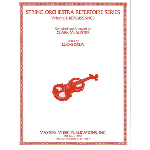 String Orchestra Repertoire Series Volume 1 Renaissance - Violin 1 Part M2277VLN1