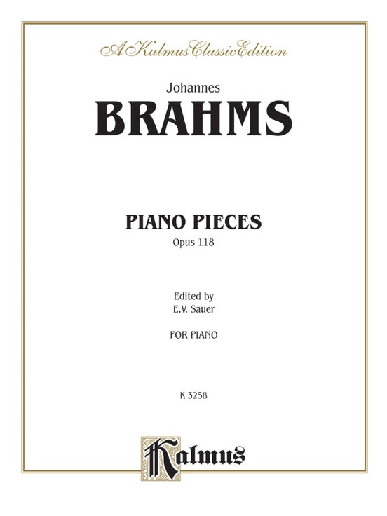 Brahms - Intermezzi, Ballade, Romance, Op. 118 - Piano Solo (Digital Download)