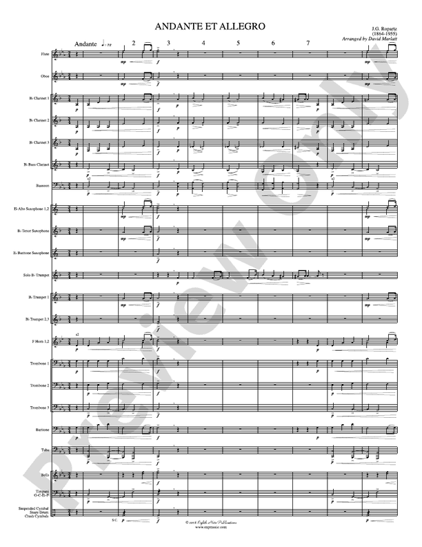 Andante et Allegro (Solo Trumpet and Concert Band) - Concert Band Conductor Score & Parts (Digital Download)