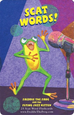 Freddie the Frog and the Flying Jazz Kitten - Scat Word Flash Card Set - Sharon Burch Mystic Publishing Flash Cards