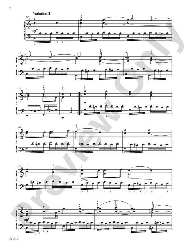 Mozart - Twelve Variations on "Ah, vous dirai-je, Maman" - Piano (Digital Download)