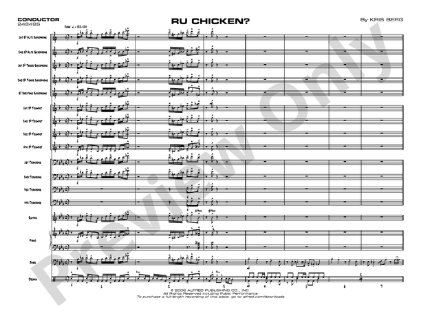 R U Chicken? - Jazz Ensemble Conductor Score & Parts (Digital Download)