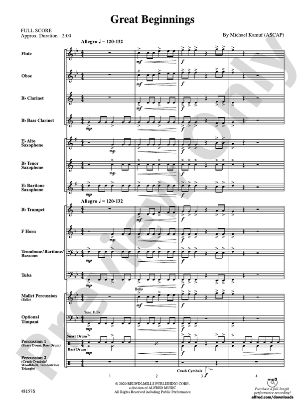 Great Beginnings - Concert Band Conductor Score & Parts (Digital Download)