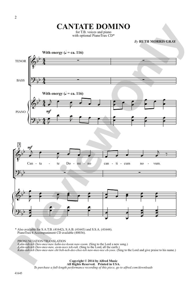 Cantate Domino – TB Choral Octavo (Digital Download)