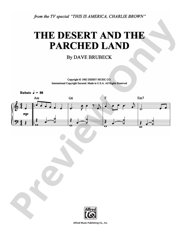 The Desert and the Parched Land - Piano (Digital Download)