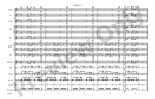 Immigrant Song – Marching Band Conductor Score & Parts (Digital Download)