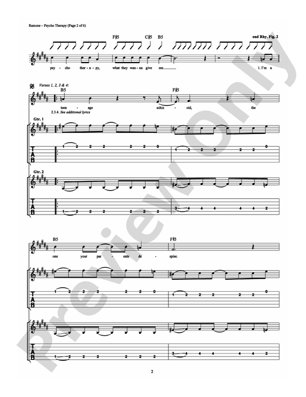 Psycho Therapy - Guitar TAB (Digital Download)
