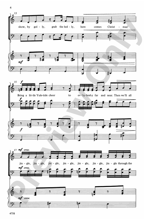 Bring a Little Jingle – SATB Choral Octavo (Digital Download)