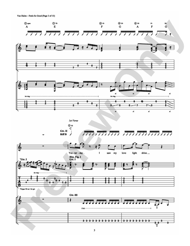 Feels So Good - Guitar TAB (Digital Download)