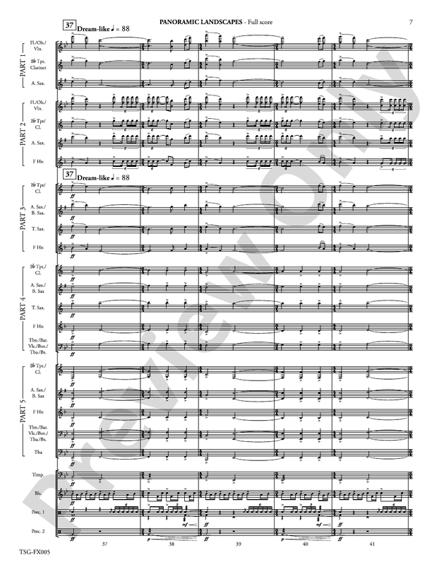 Panoramic Landscapes (Flexible Arrangement) - Concert Band Conductor Score & Parts (Digital Download)