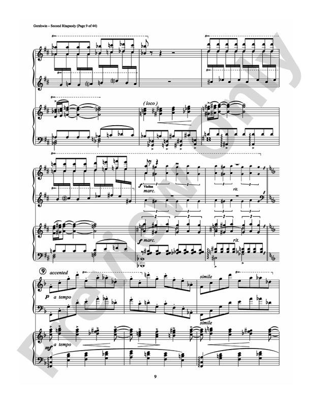 Second Rhapsody - 2 Pianos, 4 Hands (Digital Download)