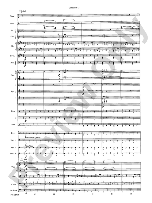The Lord of the Rings: The Fellowship of the Ring, Symphonic Suite from – Full Orchestra Conductor Score & Parts (Digital Download)