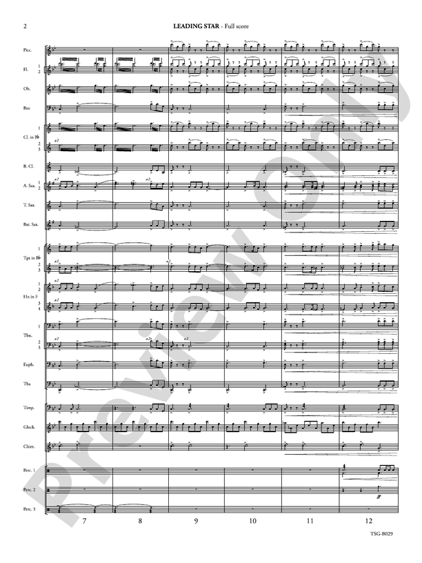 Leading Star Fanfare - Concert Band Conductor Score & Parts (Digital Download)