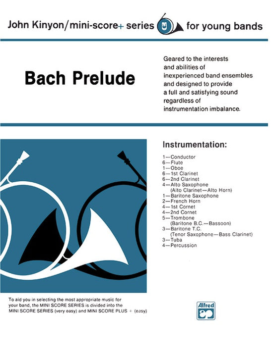 Bach Prelude - Concert Band Conductor Score & Parts (Digital Download)