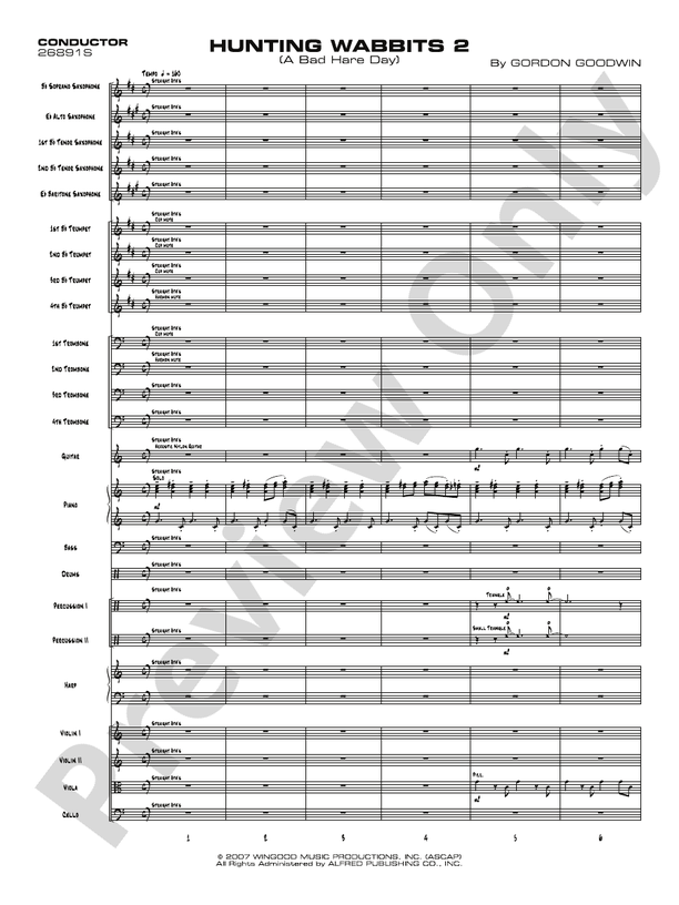 Hunting Wabbits 2 (A Bad Hare Day) - Jazz Ensemble Conductor Score & Parts(Digital Download)