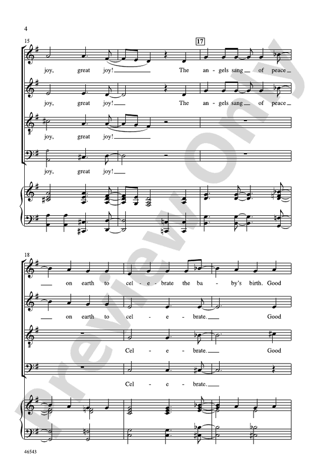 Good News, Great Joy! – SATB Choral Octavo (Digital Download)