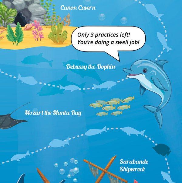 Mission to La Mer A3 Music Practice Chart by Musically Gifted