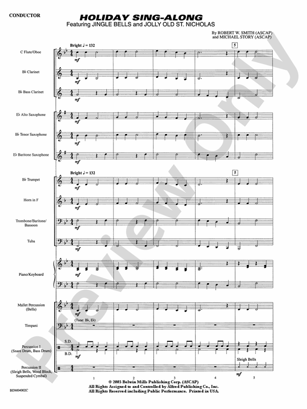 Holiday Snippets - Concert Band Conductor Score & Parts (Digital Download)