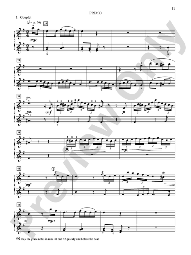 Mozart/Neefe - Six Easy Pieces - Based on Mozart's Opera The Magic Flute, K. 620  - 1 Pianos, 4 Hands (Digital Download)