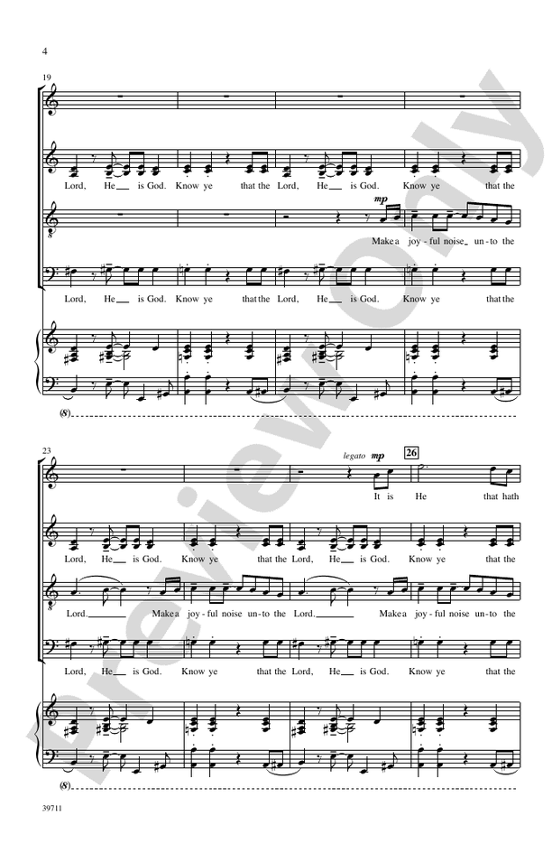 Make a Joyful Noise Unto the Lord – SATB Choral Octavo (Digital Download)