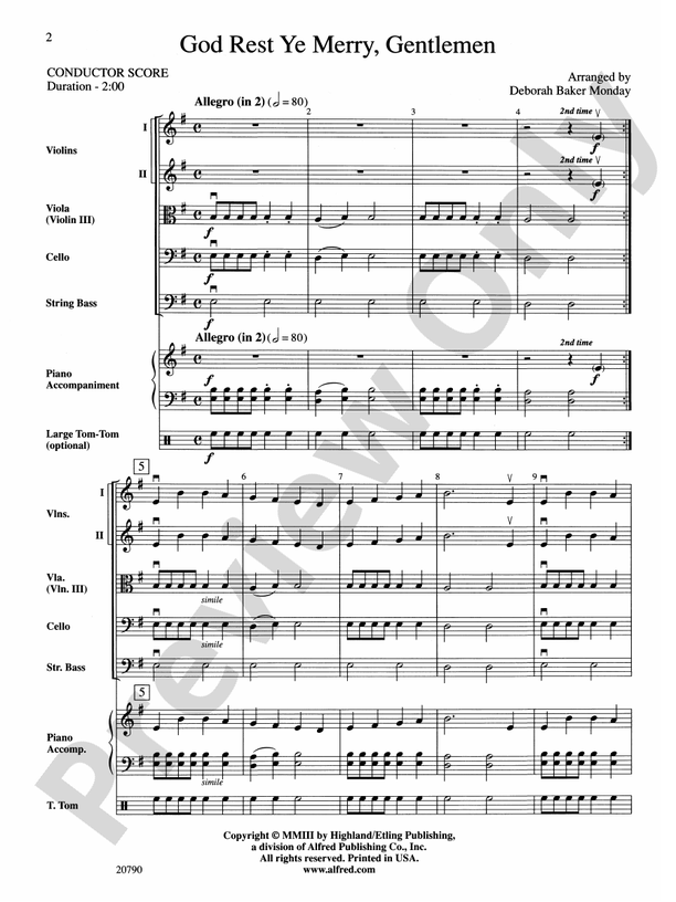God Rest Ye Merry, Gentlemen (Grade 1) – String Orchestra Conductor Score & Parts (Digital Download)