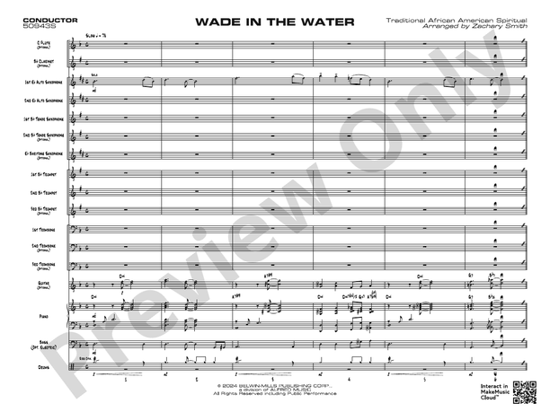 Wade in the Water – Jazz Ensemble Conductor Score & Parts (Digital Download)