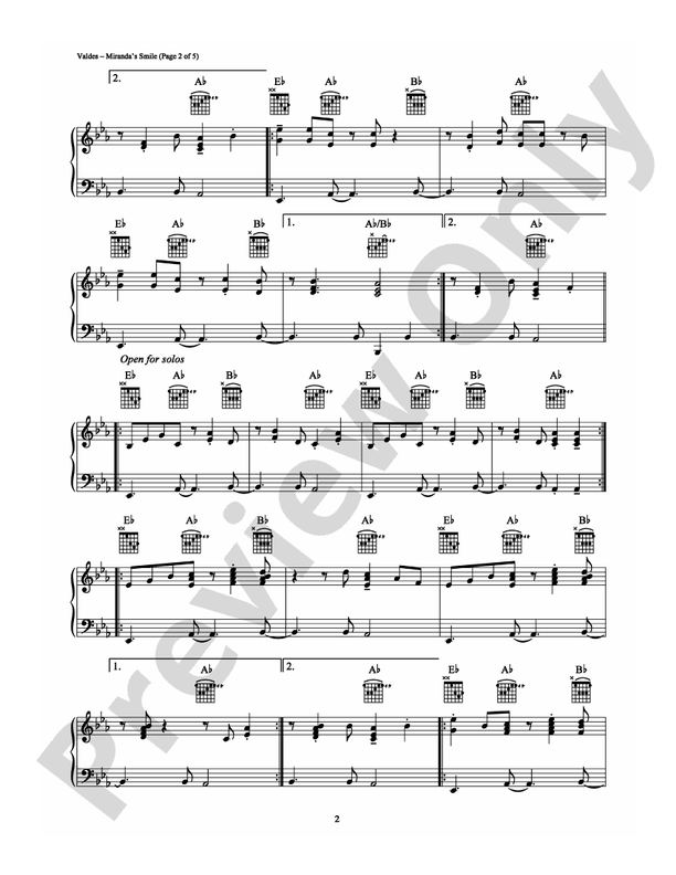 Miranda's Smile - Piano (Digital Download)