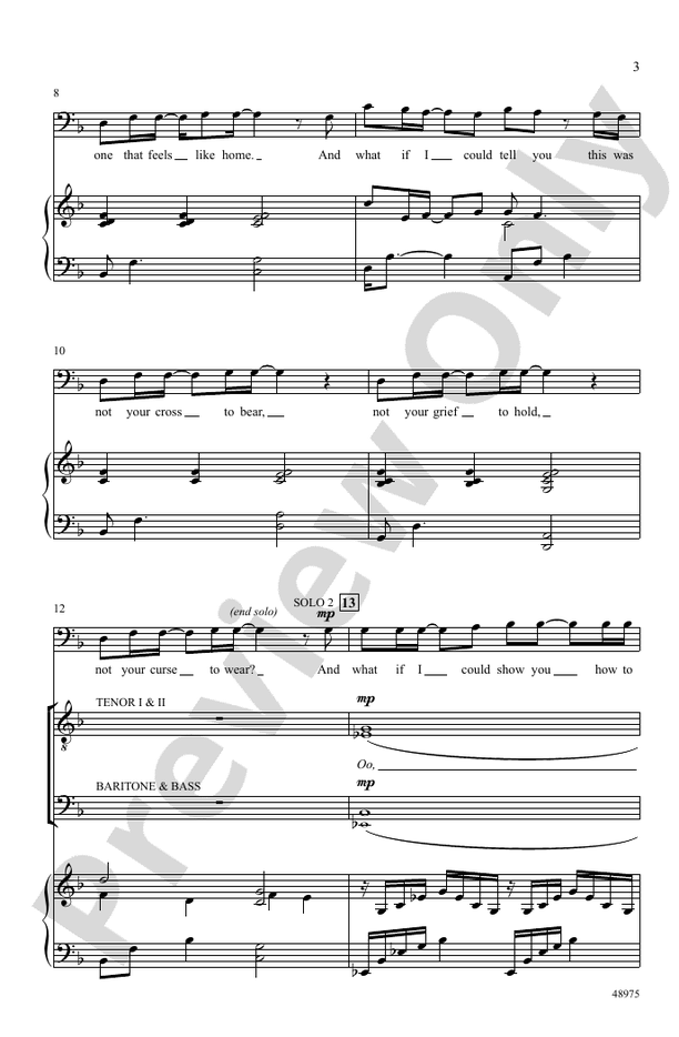 What If I Could Tell You - TTBB Choral Octavo (Digital Download)