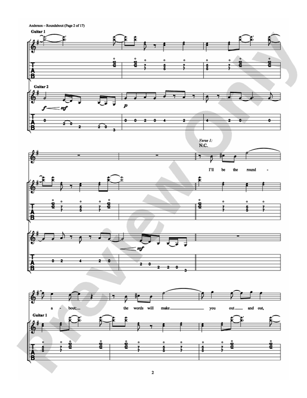 Roundabout - Guitar TAB (Digital Download)