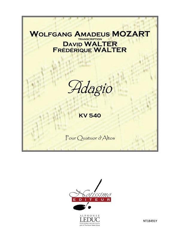 Mozart - Adagio K540 - 4 Violas arranged by Walter Leduc NT18491Y