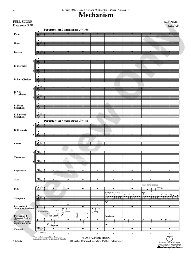 Mechanism - Concert Band Conductor Score & Parts (Digital Download)