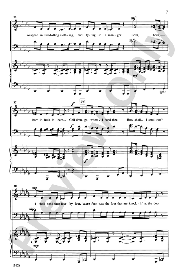 Children, Go Where I Send Thee - SATB (with Opt. Baritone Solo) Choral Octavo (Digital Download)