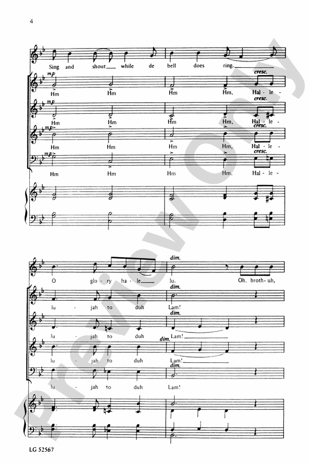 Crossin' Ovah – SATB Choral Octavo (Digital Download)