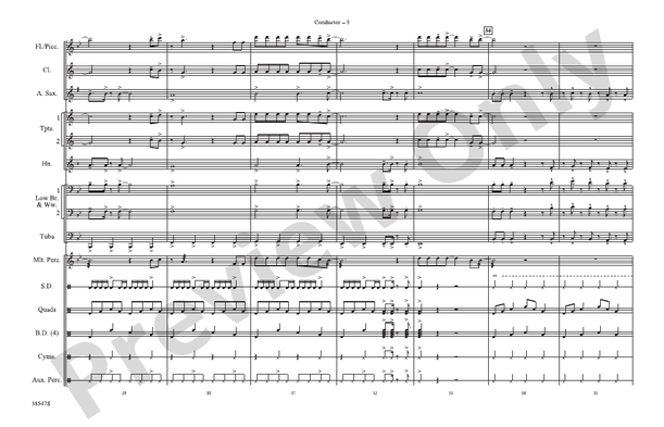 The Edge of Glory – Marching Band Conductor Score & Parts (Digital Download)