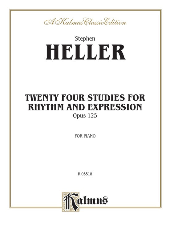 Heller - Twenty-four Piano Studies for Rhythm and Expression (Op. 125) - Piano Solo (Digital Download)