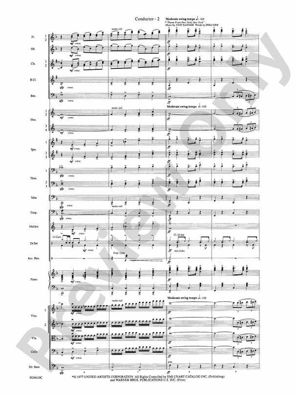A Salute to the Big Apple – Full Orchestra Conductor Score & Parts (Digital Download)