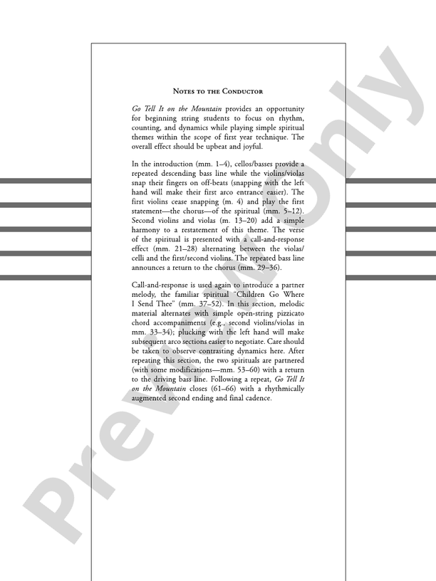 Go Tell It on the Mountain - String Orchestra Conductor Score & Parts (Digital Download)