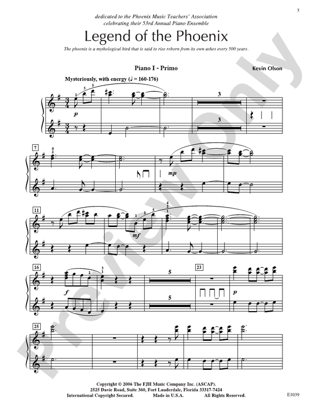 Legend of the Phoenix - Piano (Digital Download)