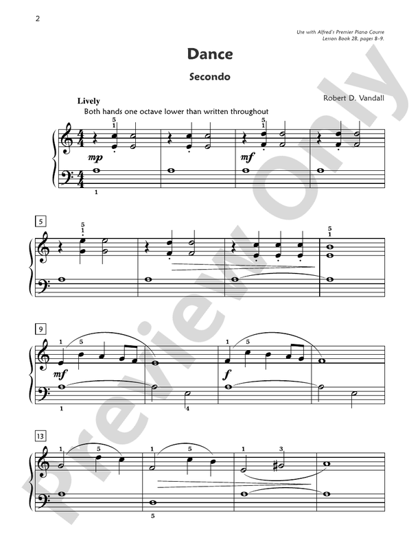 Premier Piano Course, Duet 2B - 1 Piano, 4 Hands (Digital Download)