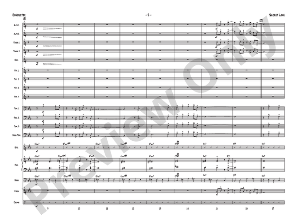 Secret Love (Arr. Greg Yasinitsky) - Jazz Ensemble Conductor Score & Parts(Digital Download)